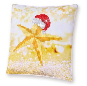 Kit broderie diamant coussin Etoile de Noël