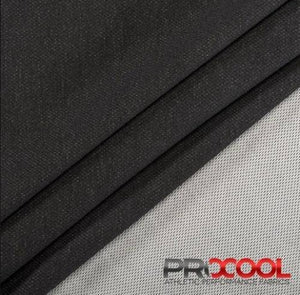 Jersey sport léger en coton Supima Procool antimicrobien noir 145 cm