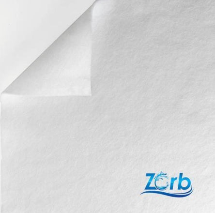 Coupon tissu super absorbant blanc ZORB 100 cm X 75 cm.