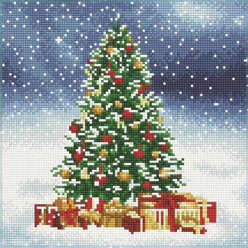 Kit broderie diamant Art coussin christmas tree