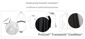 Jersey ProCool®TransWICK™ CoolMax® noir ou blanc 145 cm