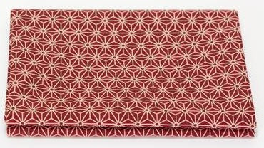 Coupon motifs traditionnels japonais Asanoha rouge 45 cm X 55 cm