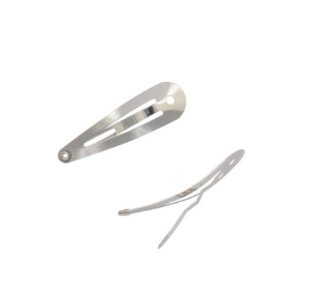 Support barrette à cheveux à décorer argenté 4 cm