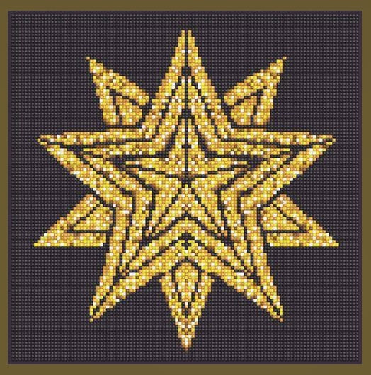 Kit broderie diamant Art coussin étoile de Noël