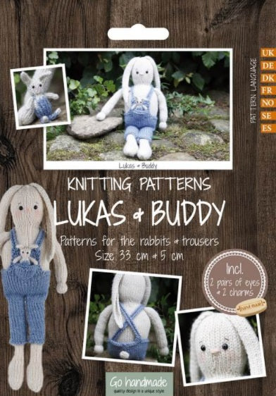 Patron de tricot pour lapins Lukas et Buddy + accessoires