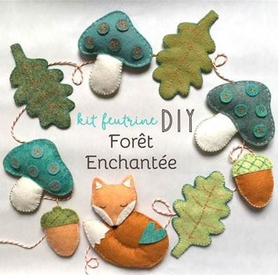 Kit feutrine diy Forêt enchantée