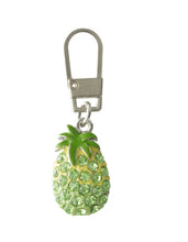 Charger l&#39;image dans la galerie, Tirette pour fermeture éclair charms ananas strass vert ou jaune
