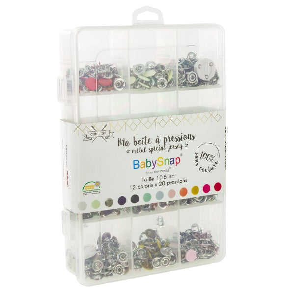 Coffret de 240 pressions BabySnap® métal 10.5 mm