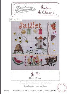 Semi-kit Fiches & Charms "Juillet"