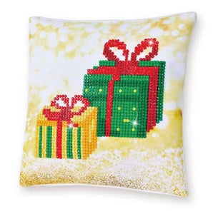 Kit broderie diamant coussin cadeaux de Noël