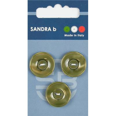 Boutons plastique vert 2 trous 15 mm