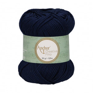 Lot 10 pelotes fil 100 % coton mercerisé Anchor Style Creativa Fino 50 g 73 couleurs