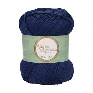 Lot 10 pelotes fil 100 % coton mercerisé Anchor Style Creativa Fino 50 g 73 couleurs