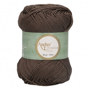 Lot 10 pelotes fil 100 % coton mercerisé Anchor Style Creativa 50 g 62 couleurs