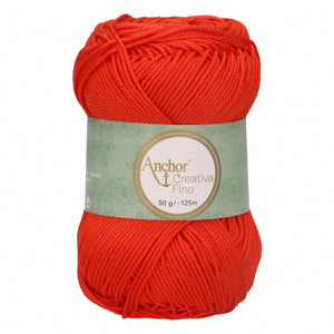 Lot 10 pelotes fil 100 % coton mercerisé Anchor Style Creativa Fino 50 g 73 couleurs