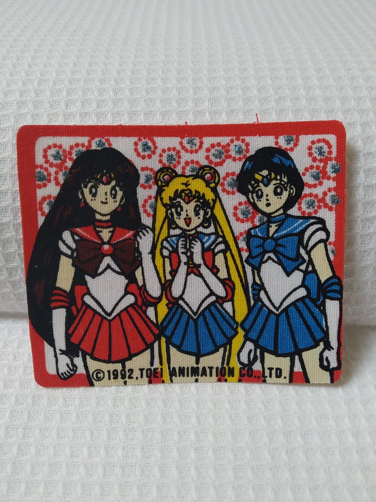 Ecusson  thermo Sailor Moon fond rouge et blanc