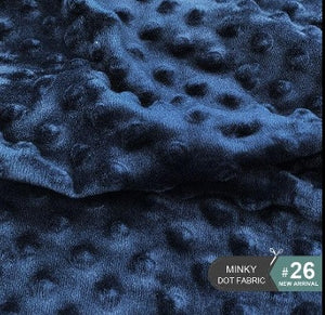 Coupon tissu Minky velours 3 tailles au choix/22 couleurs