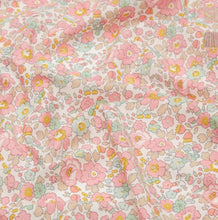 Charger l&#39;image dans la galerie, Tissu Liberty Betsy Tana Lawn Édition 40 ans rose et bleu 136 cm
