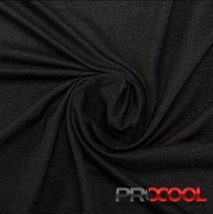 Jersey sport léger en coton Supima Procool  noir 145 cm