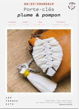 Porte-clés plume et pompon