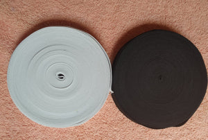 Elastiques noir ou blanc 0.6mm ou 1 cm ou 1.5 cm