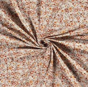 Tissu sweat polaire alpin imprimé fleurs 150 cm