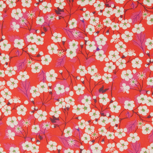 Tissu Liberty Fabrics Tana Lawn Mitsi Édition 40 ans rouge 136 cm