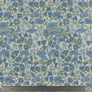 Tissu Liberty Fabrics Tana Lawn Poppy and Daisy "exclu web" bleu 136 cm