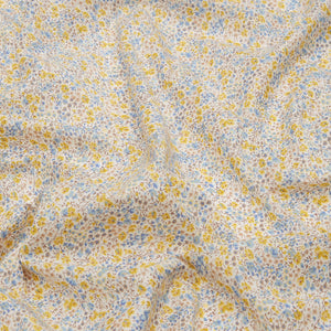 Tissu Liberty Fabrics Tana Lawn Phoebe Edition 40 ans bleu et jaune 136 cm