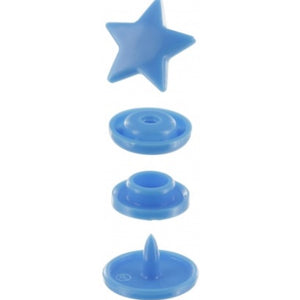 20 Boutons pressions BabySnap étoile bleu 12,4 mm