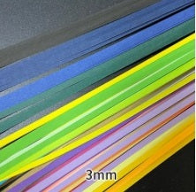 180 bandes de papier colorées 54 cm/3-5-7 ou 10 mm