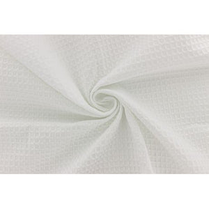 Tissu d'éponge en nid d'abeille blanc/100 % coton/150 cm