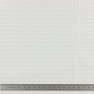 Tissu d'éponge en nid d'abeille blanc/100 % coton/150 cm