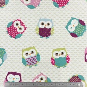 Tissu enduit Fryett’s owls 100 % coton 130 cm