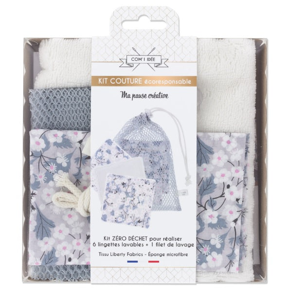 Kit de 6 lingettes Liberty + sac filet