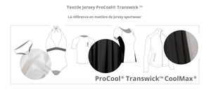 Jersey sport léger en coton Supima Procool  noir 145 cm