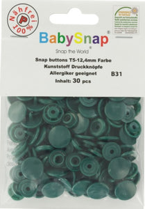 30 Boutons pressions plastiques ronds BabySnap 12.4 mm 35 couleurs