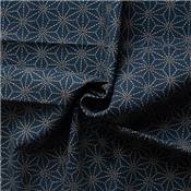 Charger l&#39;image dans la galerie, Coupon motifs traditionnels japonais Asanoha indigo 45 cm X 55 cm
