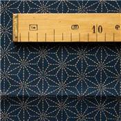 Coupon motifs traditionnels japonais Asanoha indigo 45 cm X 55 cm