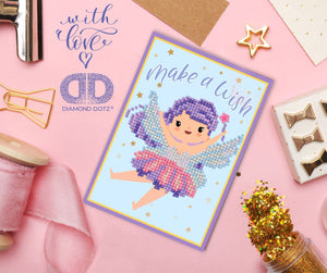 Kit carte de voeux Broderie Diamant MAKE A WISH.