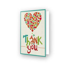 Charger l&#39;image dans la galerie, Kit carte de vœux Broderie Diamant THANK YOU HEART
