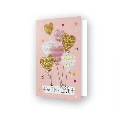 Kit carte de vœux Broderie Diamant WITH LOVE