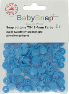 20 Boutons pressions BabySnap étoile bleu 12,4 mm