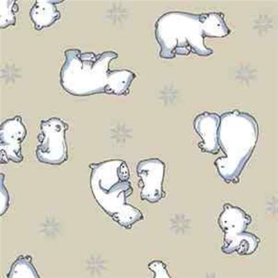 Tissus motifs ours et oursons 100% coton 160 cm