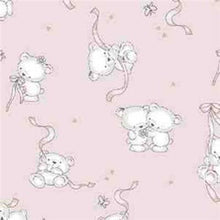 Charger l&#39;image dans la galerie, Tissus motifs oursons fond rose ou bleu 100% coton 160 cm
