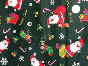 Coupon de tissu de Noël 100% coton/50 cm X 160 cm/vert ou rouge