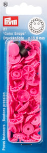 21 Boutons pressions Color Snaps fleurs dentelées 13.6 mm 4 couleurs.
