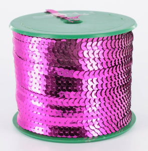 Galon paillettes rondes 6 mm X 91 mètres 10 couleurs