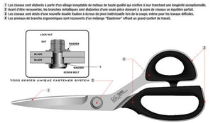 Ciseaux de couture Kaï professionnel micro denté 7280SE 28 cm