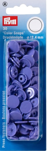 30 Boutons pressions Color Snaps rond 12,4mm 22 couleurs